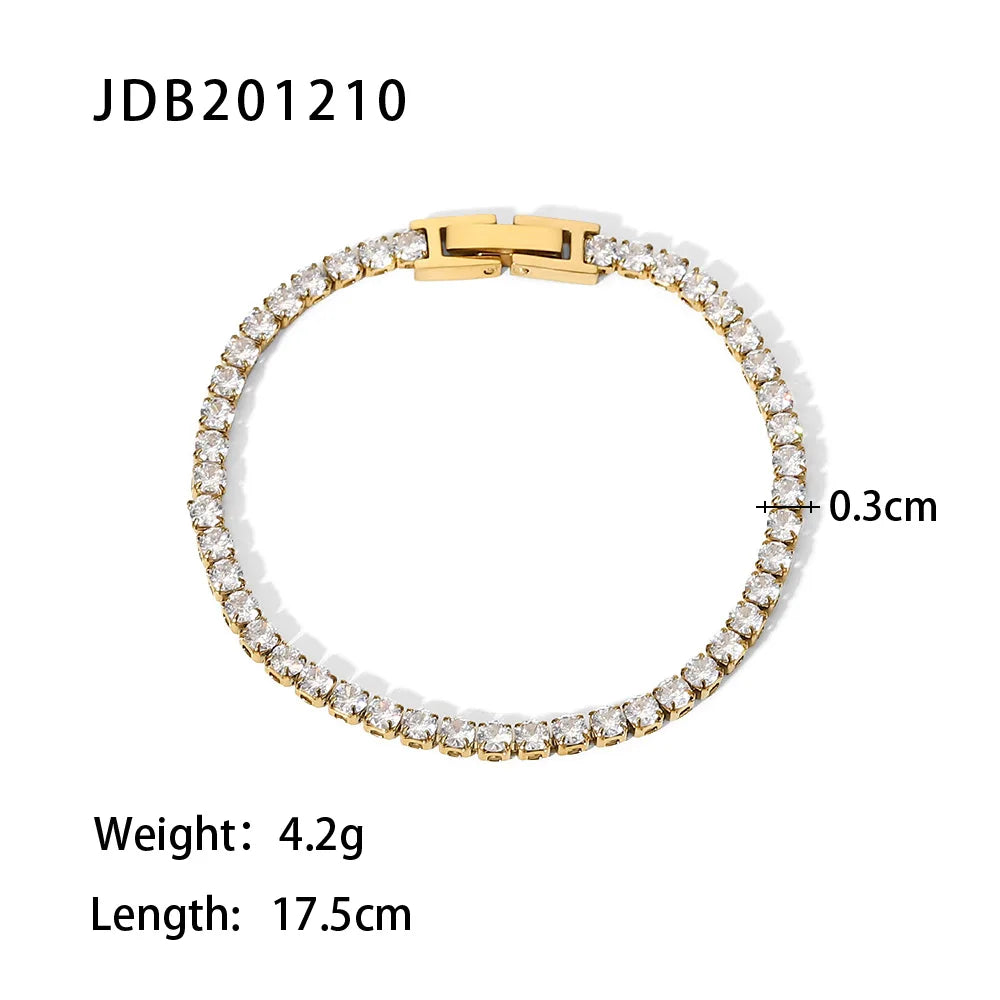 Uworld Classic Exquisite Chain Stainless Steel Stylish Bracelet Women Trendy Summer Charm Gold Color Jewelry pulseras de mujer