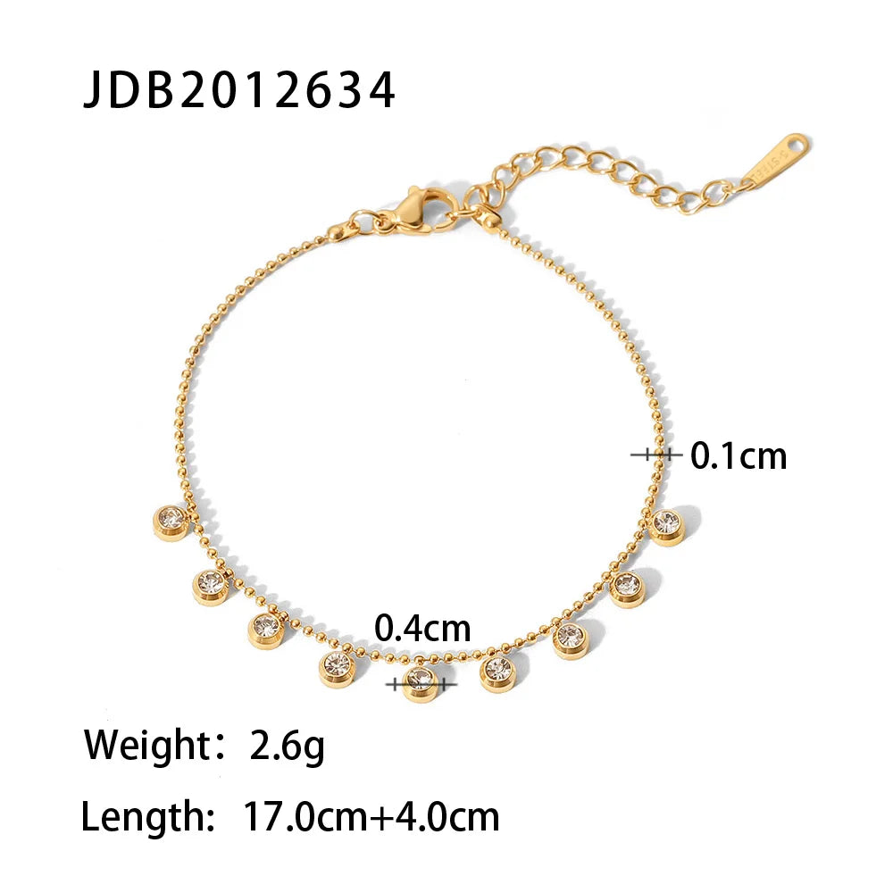 Uworld 316l Stainless Steel Natural Pearl Chain Bracelet Bangle for Women Elegant Fashion Jewelry Bijoux Waterproof Party Gift