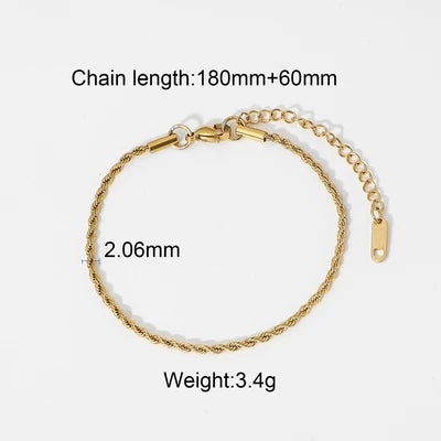 Uworld Classic Exquisite Chain Stainless Steel Stylish Bracelet Women Trendy Summer Charm Gold Color Jewelry pulseras de mujer