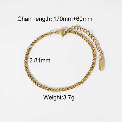 Uworld 316l Stainless Steel Natural Pearl Chain Bracelet Bangle for Women Elegant Fashion Jewelry Bijoux Waterproof Party Gift