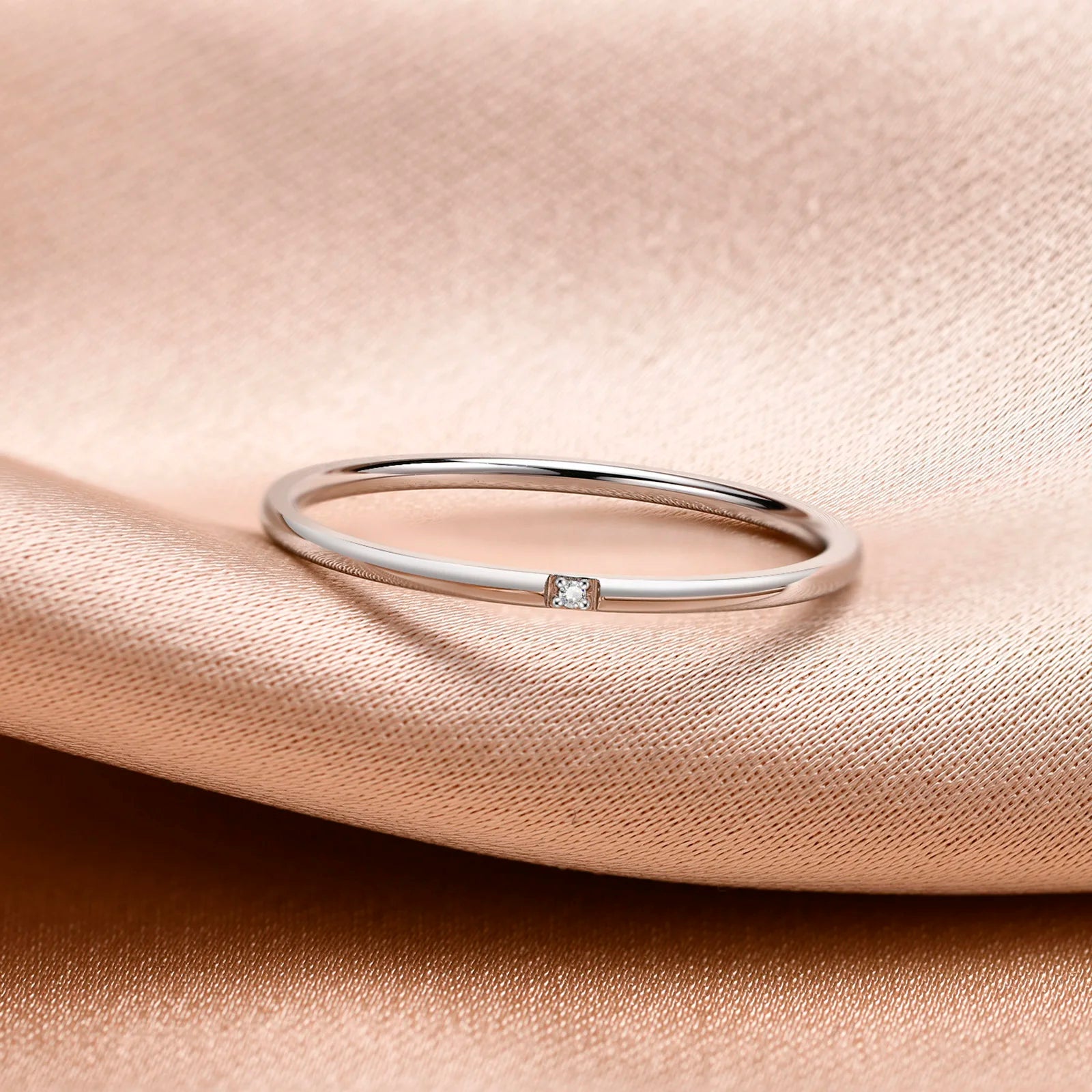 Minimalist 1mm Stacking Ring Set for Women, Delicate Female Metal Finger Gift Jewelry, Stainless Steel Chic Solitaire Ring