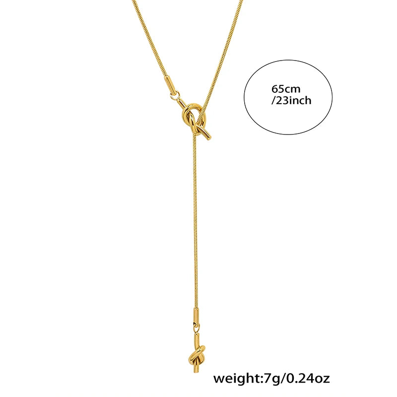 Nivora Fashion Stainless Steel Pendant Neck Choker Long Sweater Box Chain Rhinestone Necklace For Women No Tarnish Jewelry