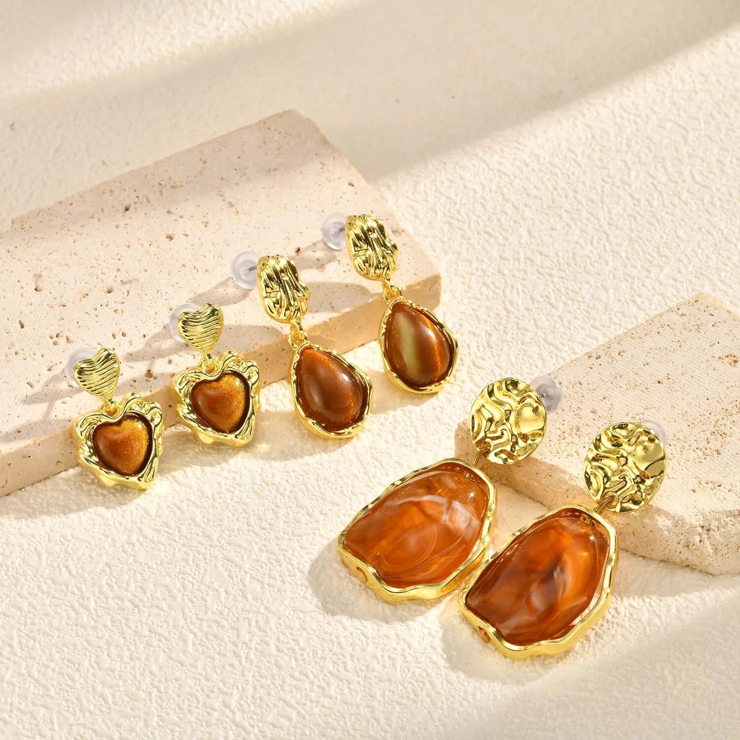 Geometry Irregularity Resin Dangle Earring, Mirad Color Bohemia Acrylic Accessories Party Jewely For Her