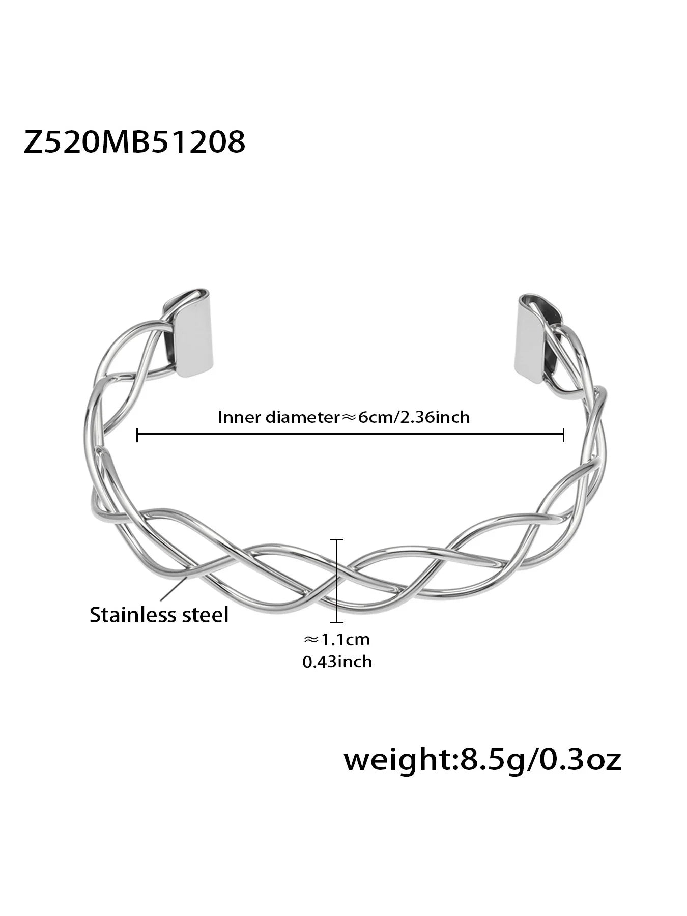 Nivora Geometric Hollow Pig Nose Ring Bracelet for Women Stainless Steel PVD Gold Plated Charm Wrist Bangle Daily Jewelry Gifts