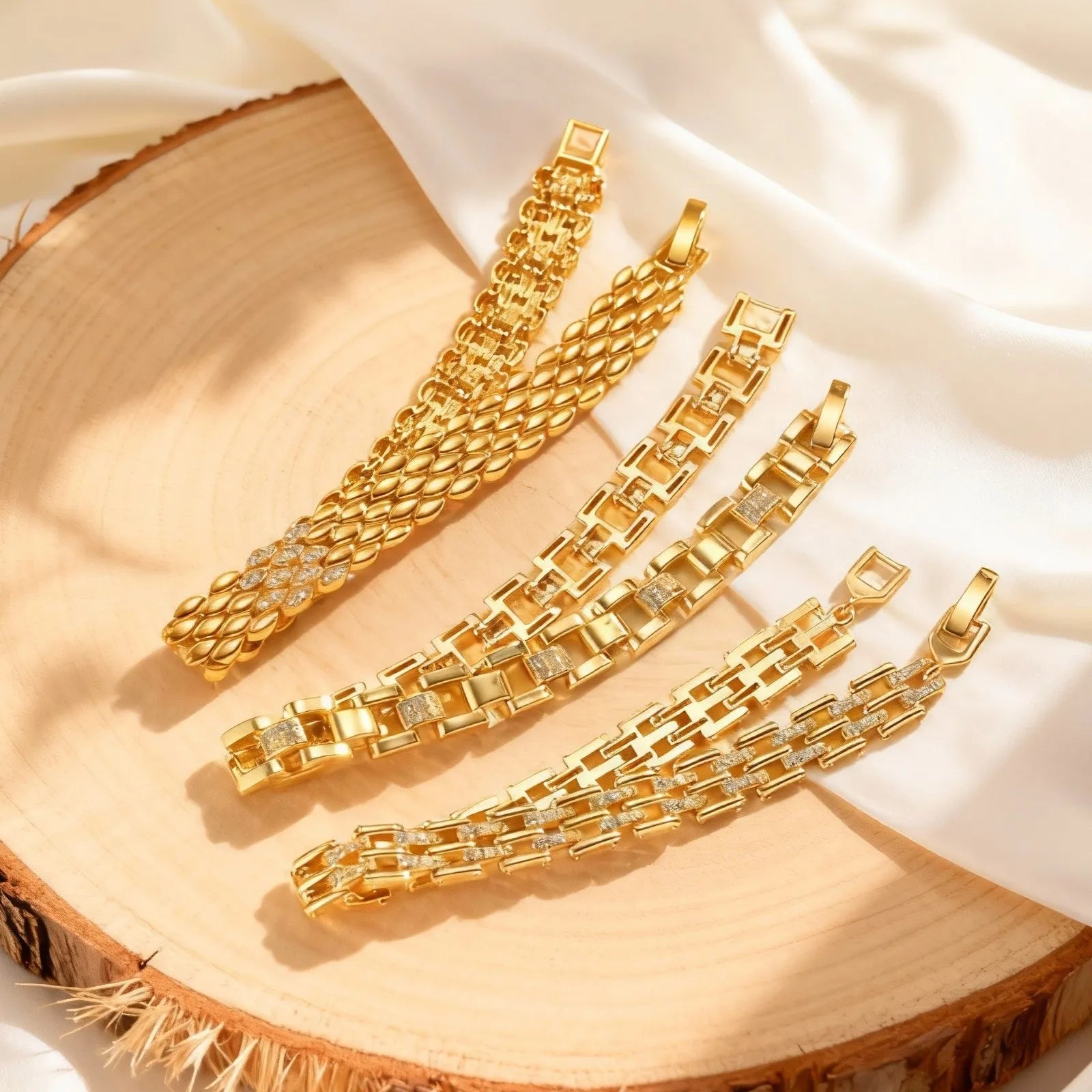 Luxurious Zircon Bracelet With for Women,High-Quality Gold Plated Teardrop-shaped Strap Chain Bracelets,Fashion Charm Jewelry