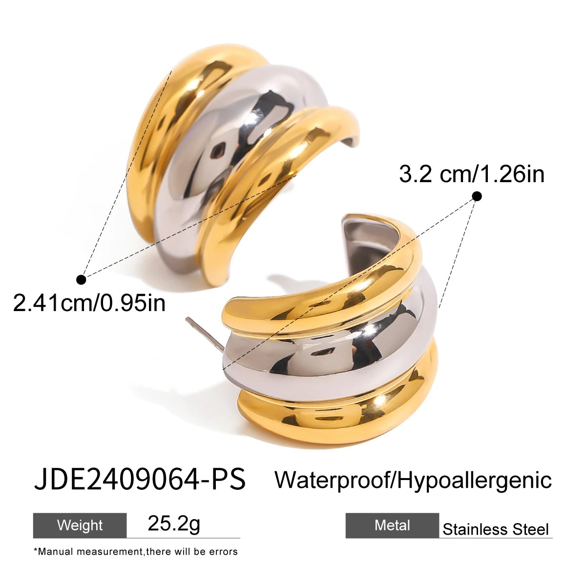 Uworld Tie A Knot Silver And Gold Color Mixed Earrings Two Tone Ear Studs Women's Accessories Gift for her