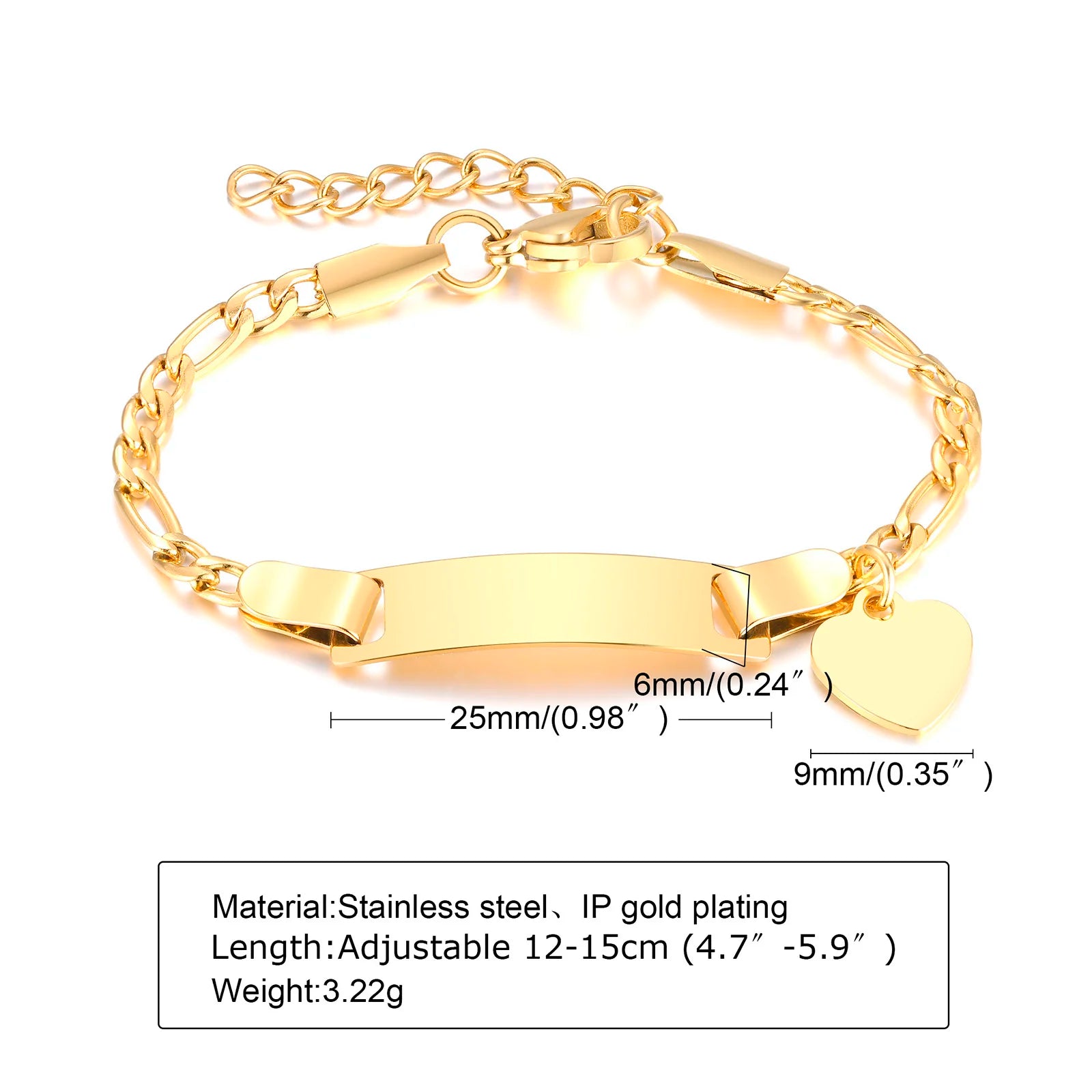 Cute Free Customized Name Bracelet for Baby,Birthday Anniversary Personalized Link Chain Bracelets,A Gift of Love from Parents