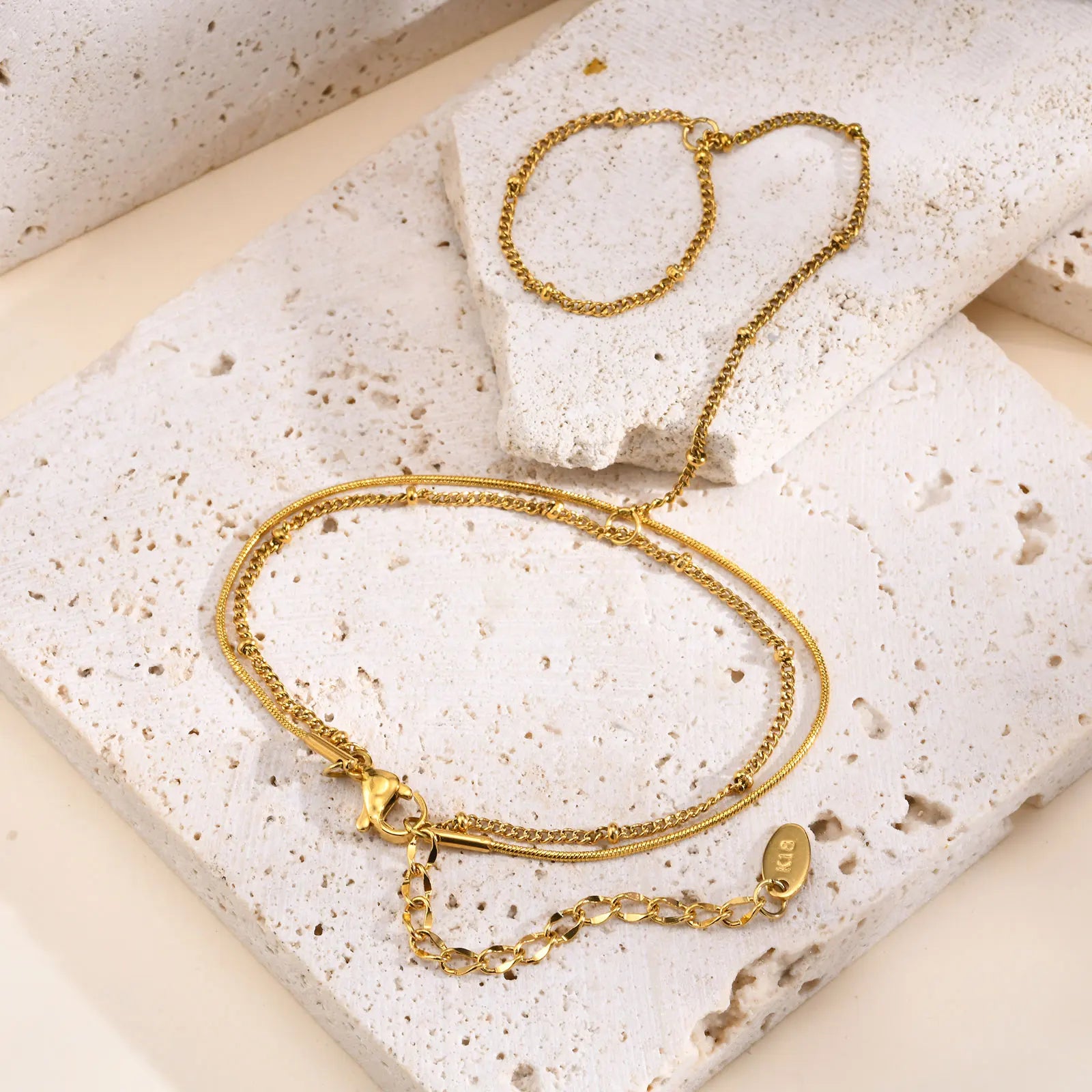 Stainless Steel Imitation Pearl Finger Ring Charms Bracelets for Women Bead chain zircon Mittens Tassel Bracelet Jewelry Gifts