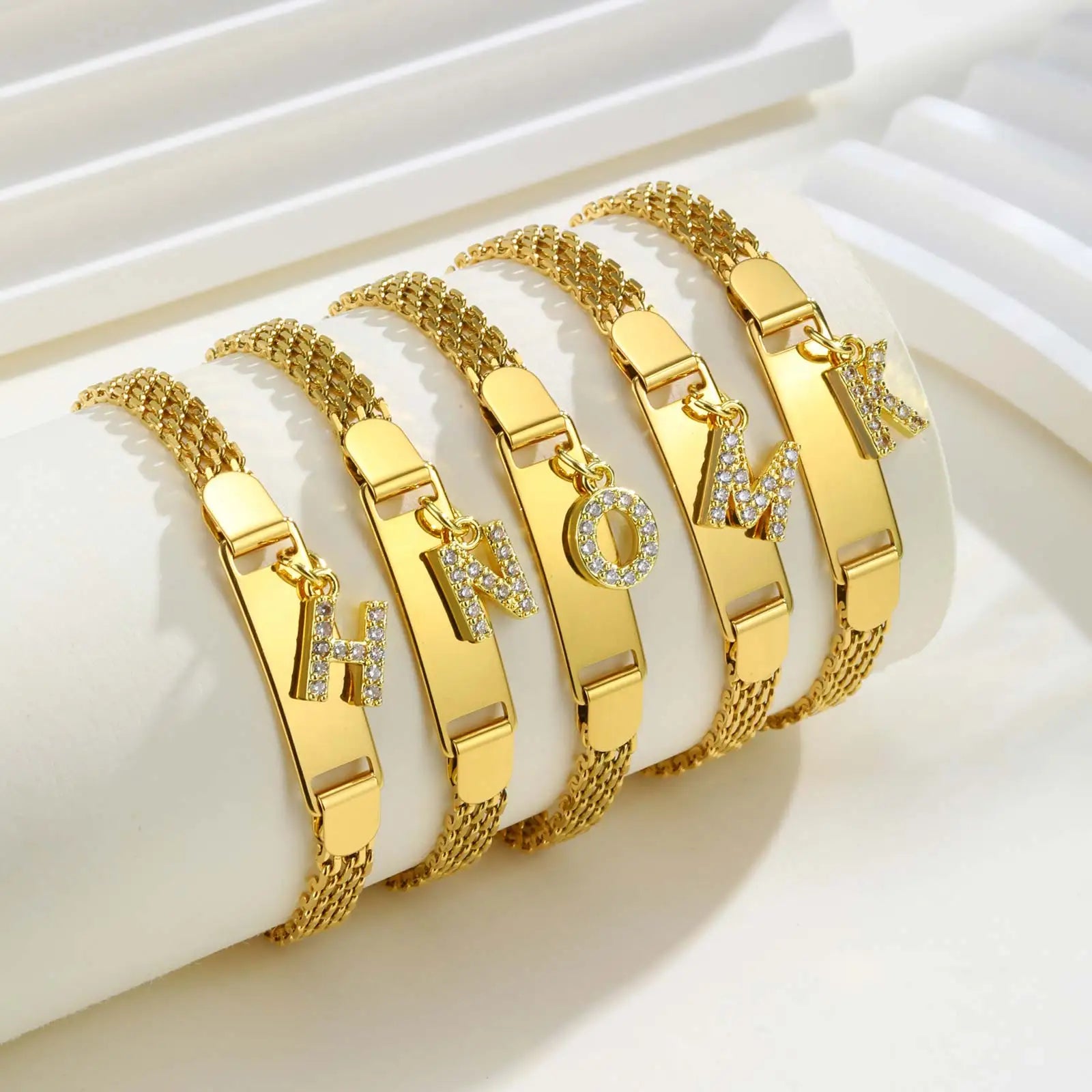 Free Custom Name Date Bracelet for Baby Women,Initial A-Z Letter Pendant Watch Strap Bracelets,Personalized Jewelry Gift