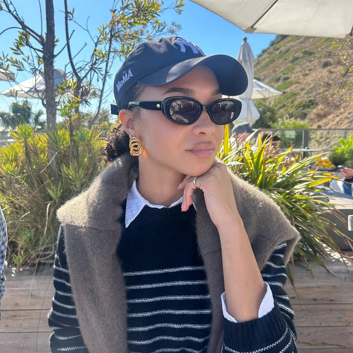 Uworld Minimalist Stainless Steel Hollow Ears Studs Geometric Line Wrapped Earrings Women's Jewelry Gift for Her