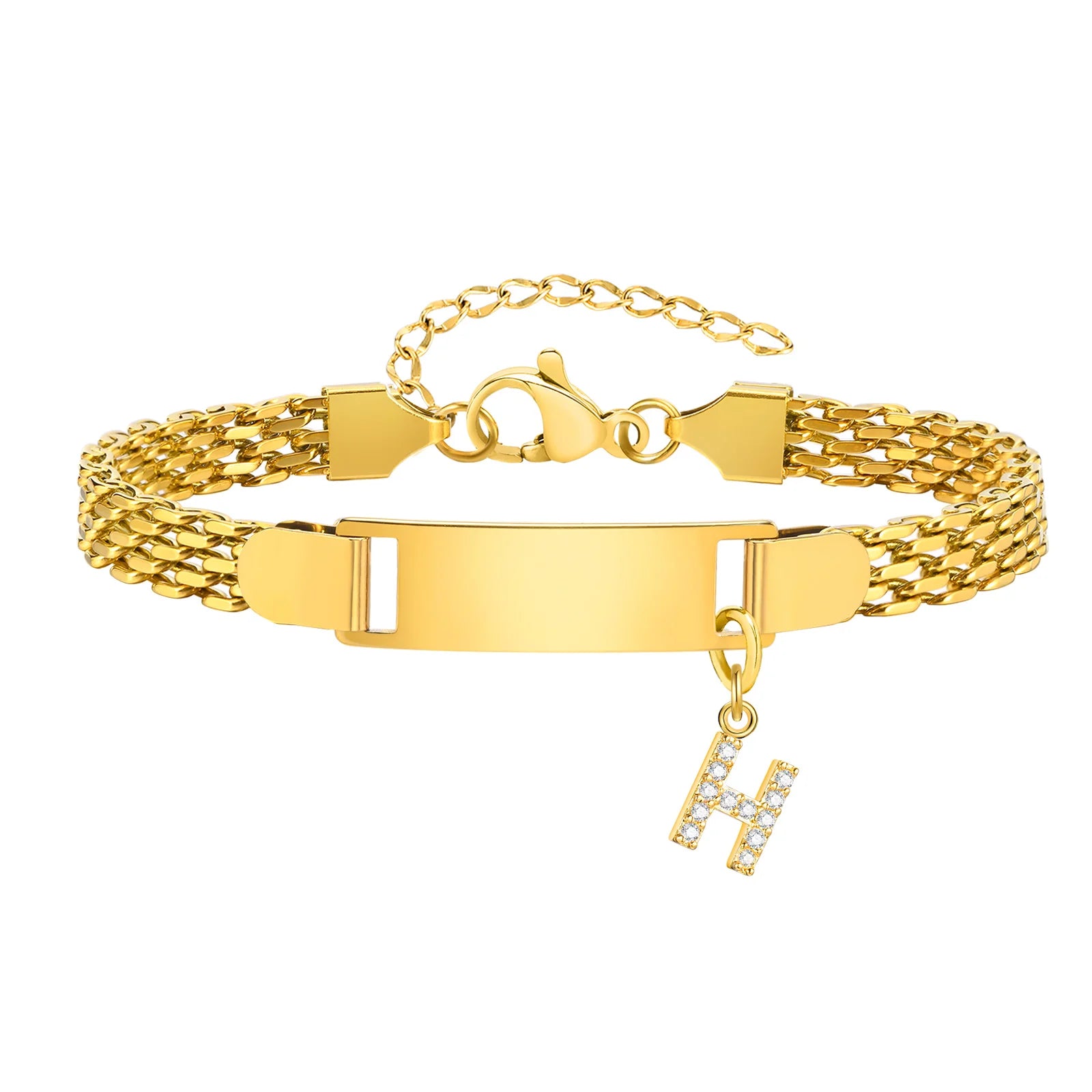 Free Custom Name Date Bracelet for Baby Women,Initial A-Z Letter Pendant Watch Strap Bracelets,Personalized Jewelry Gift