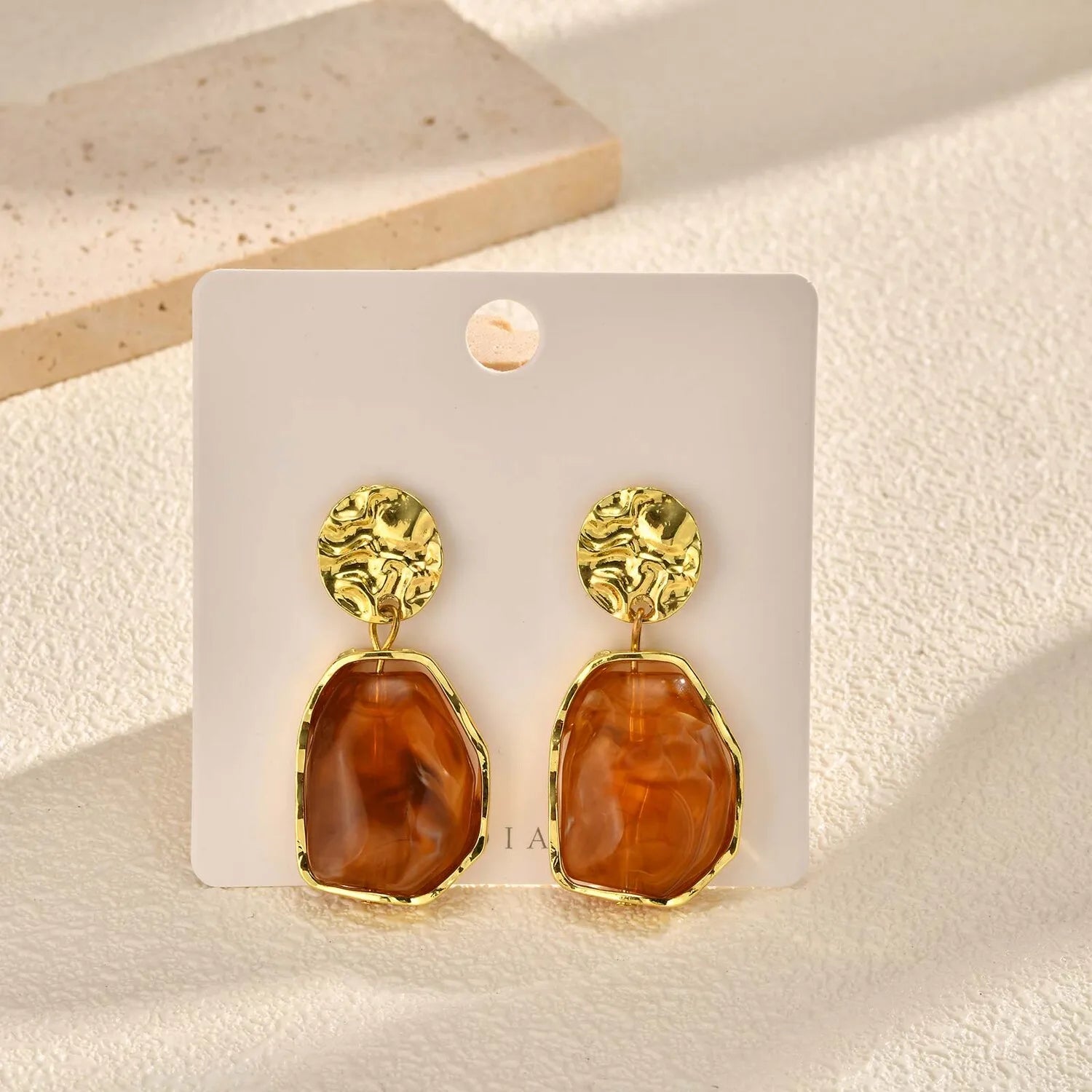 Geometry Irregularity Resin Dangle Earring, Mirad Color Bohemia Acrylic Accessories Party Jewely For Her