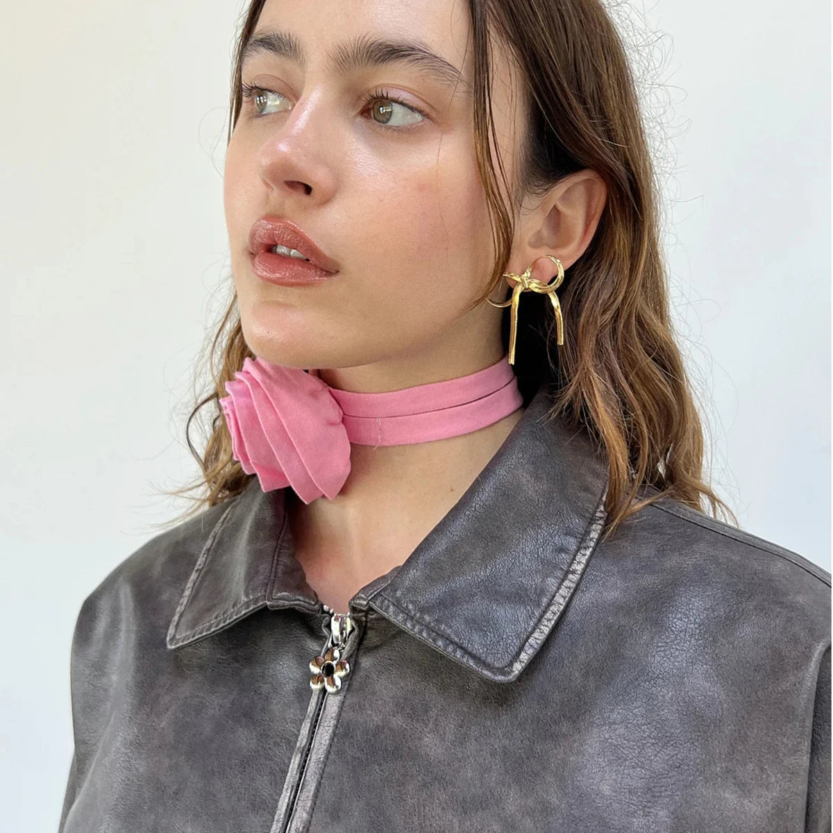 Uworld Dainty Stainless Steel Snake Chain Choker Necklace Earring 18K PVD Plated Silver Layering Custom Gift Unique Daily Jewelr