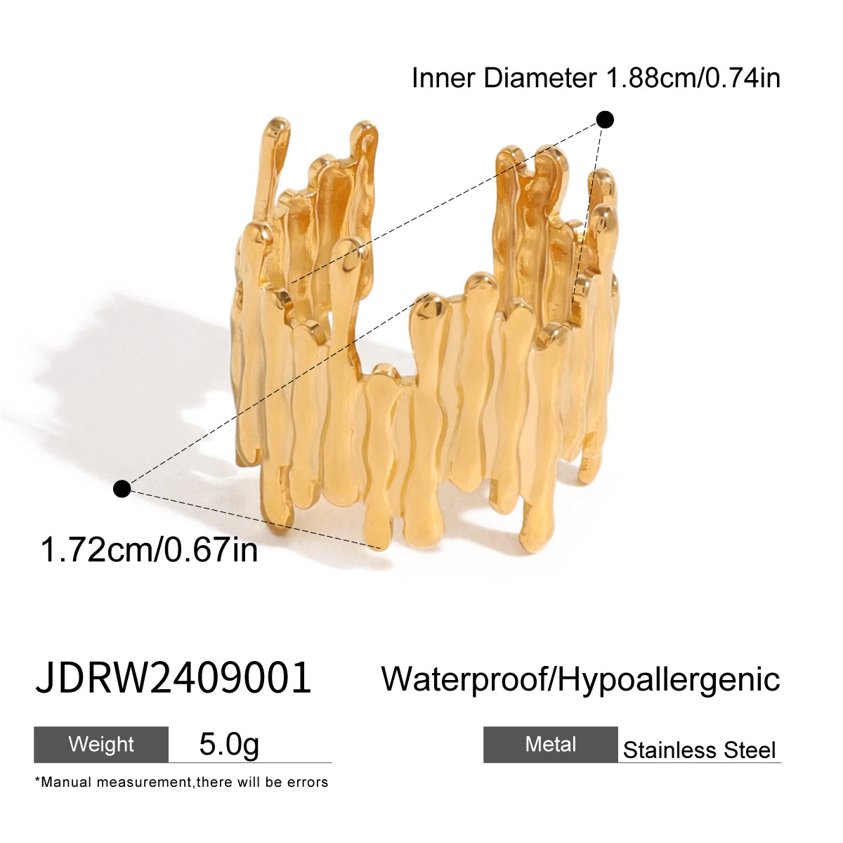 Uworld Fashion 5pcs Stacked Ring Jewelry Set Cross Necklace Linear Ring Women's Jewelry Gift for Her