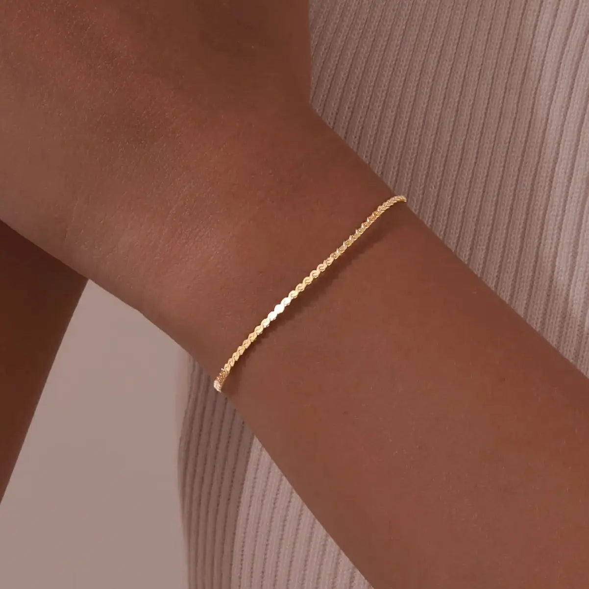 1.5MM S-shaped Chain Bracelet Stainless Steel For Women Girls Gold Plated Bracelsts Classic Jewelry Gifts