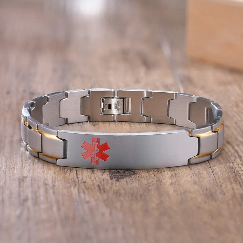 Medical Bracelets with Medical LOGO,Stainless Steel Jewelry Gifts