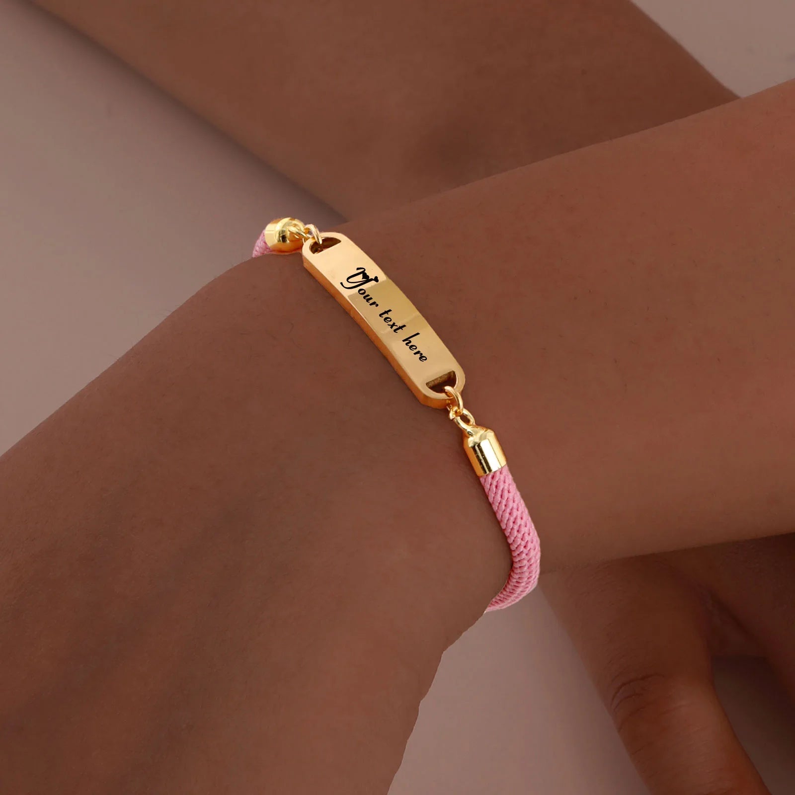 Free Customized ID String Bracelets for Women Girls, Handmade Rope Wristbands Name Personalized Fashion Gift