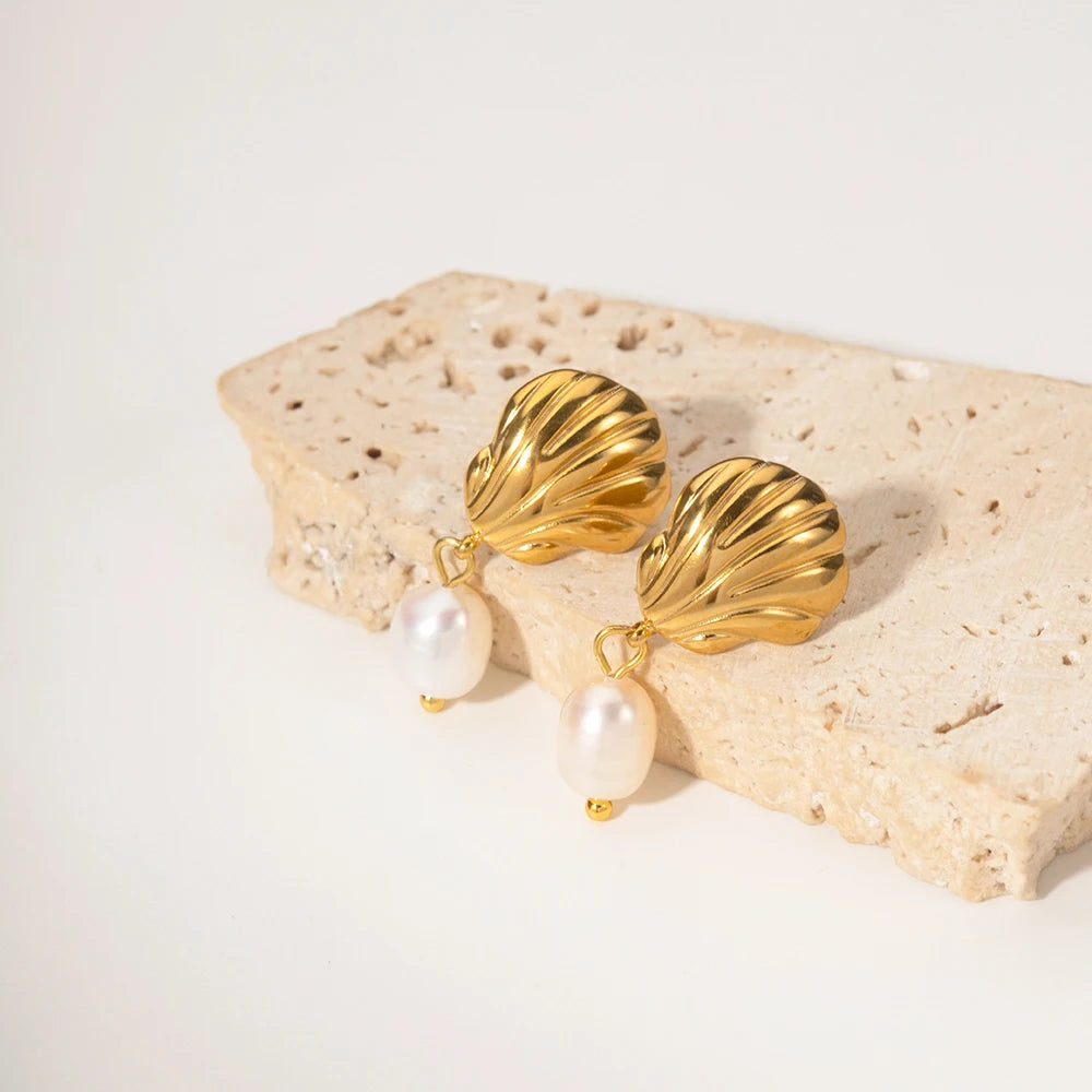 Uworld Stainless Steel Fashion Drop Dangle Earrings Waterproof Trendy Jewelry boucles d oreilles femme tendance 2023