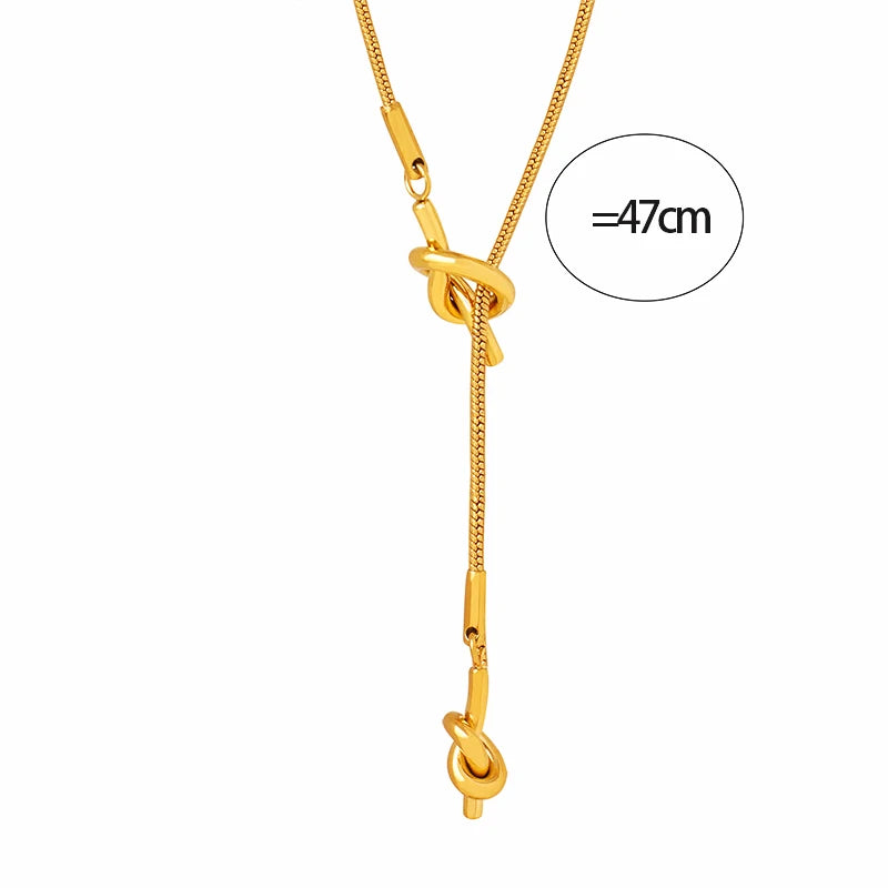 Nivora Fashion Stainless Steel Pendant Neck Choker Long Sweater Box Chain Rhinestone Necklace For Women No Tarnish Jewelry