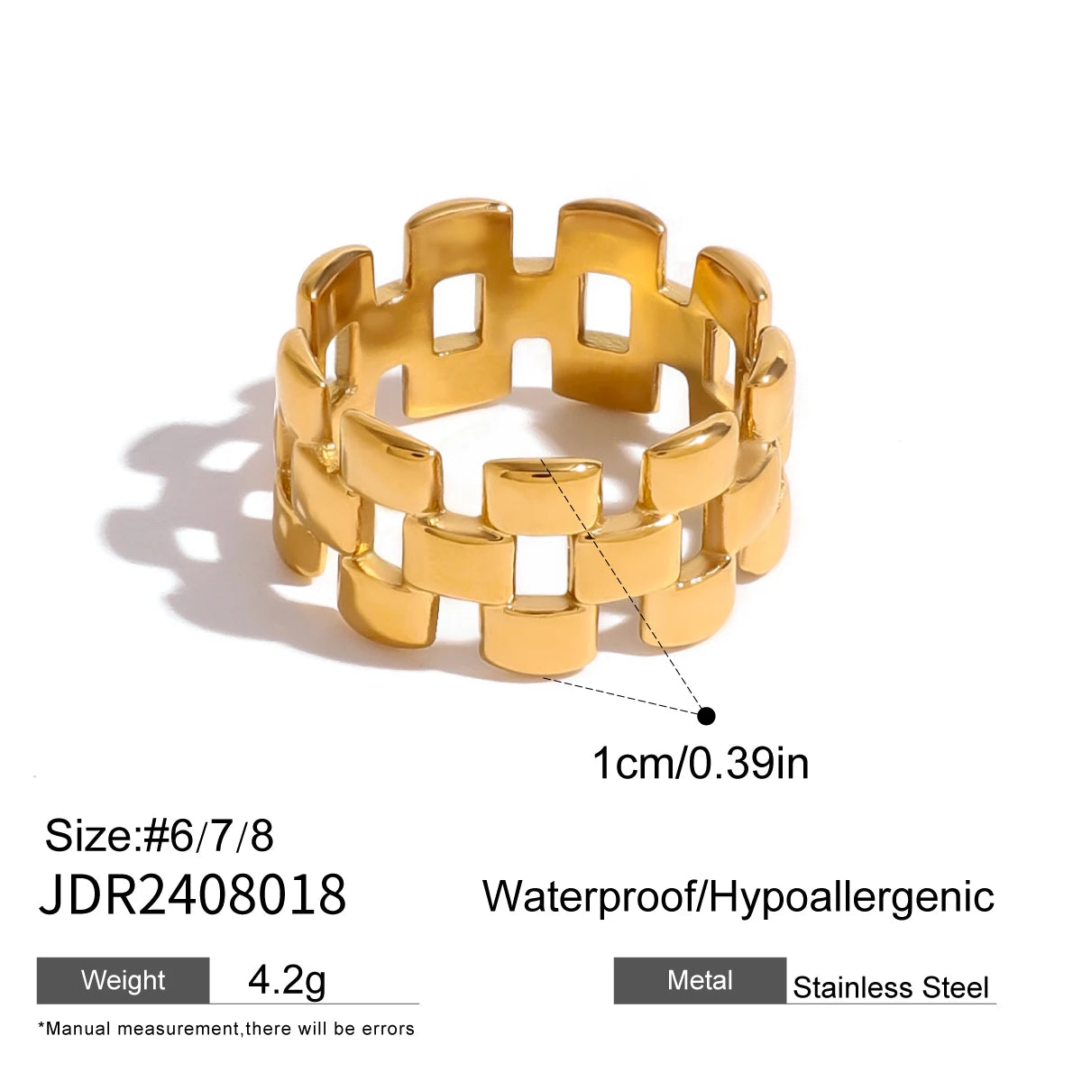 Uworld Fashion 5pcs Stacked Ring Jewelry Set Cross Necklace Linear Ring Women's Jewelry Gift for Her