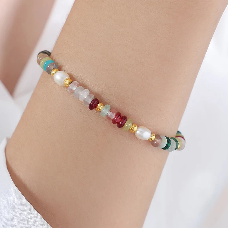 Nivora Irregular Freshwater Pearl Necklaces Bracelets For Women Stainless Steel Strand Beads Stone Choker Women Handmade Jewelry