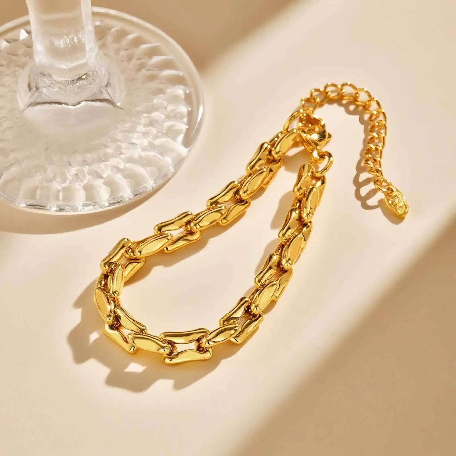 Womens Gold Plated Bracelets, Stack Layered Link Chain Heart Bracelets, Cubic Zirconia Bangle Openable Christmas Party Gift