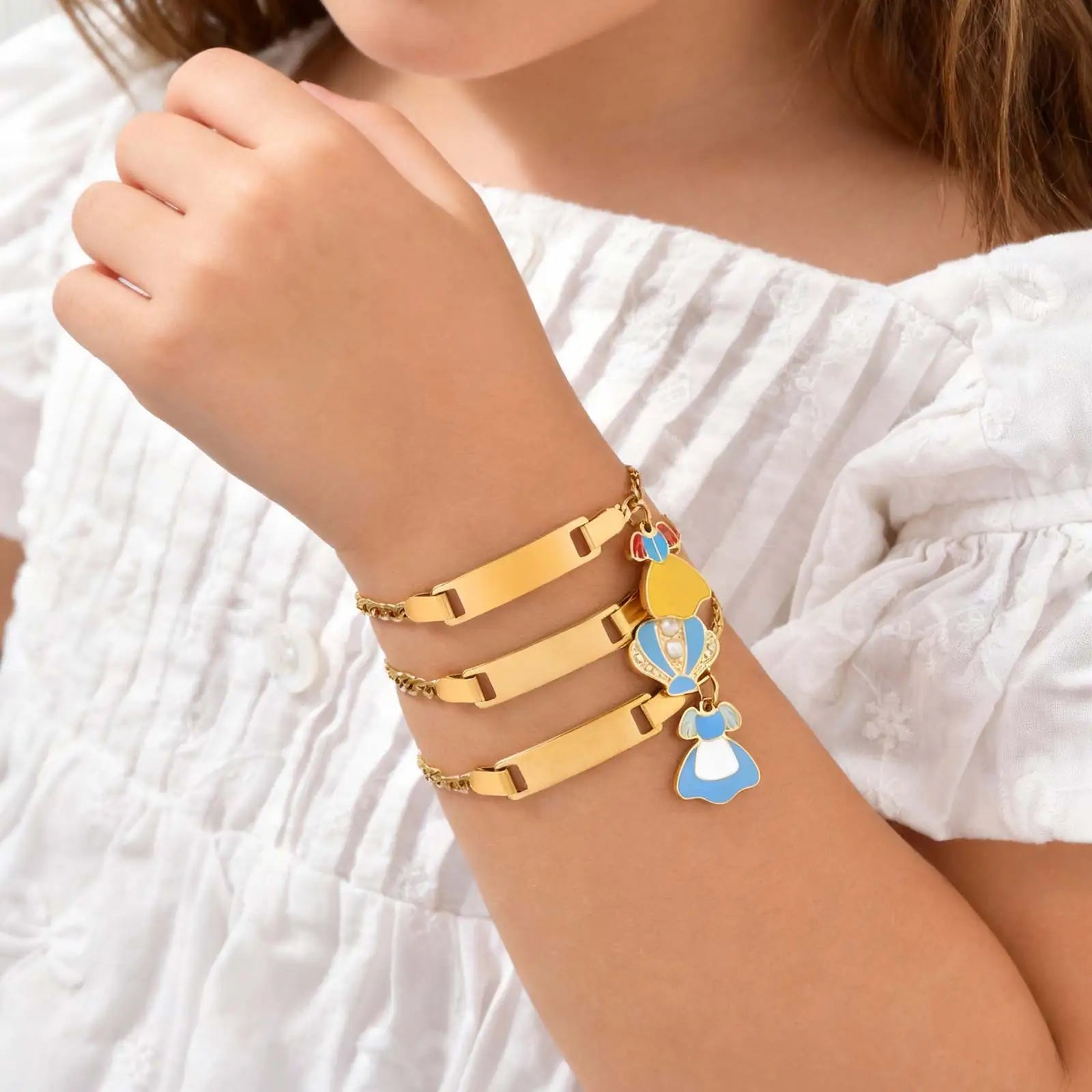 Cute Free Customized Name Bracelet for Baby,Birthday Anniversary Personalized Link Chain Bracelets,A Gift of Love from Parents