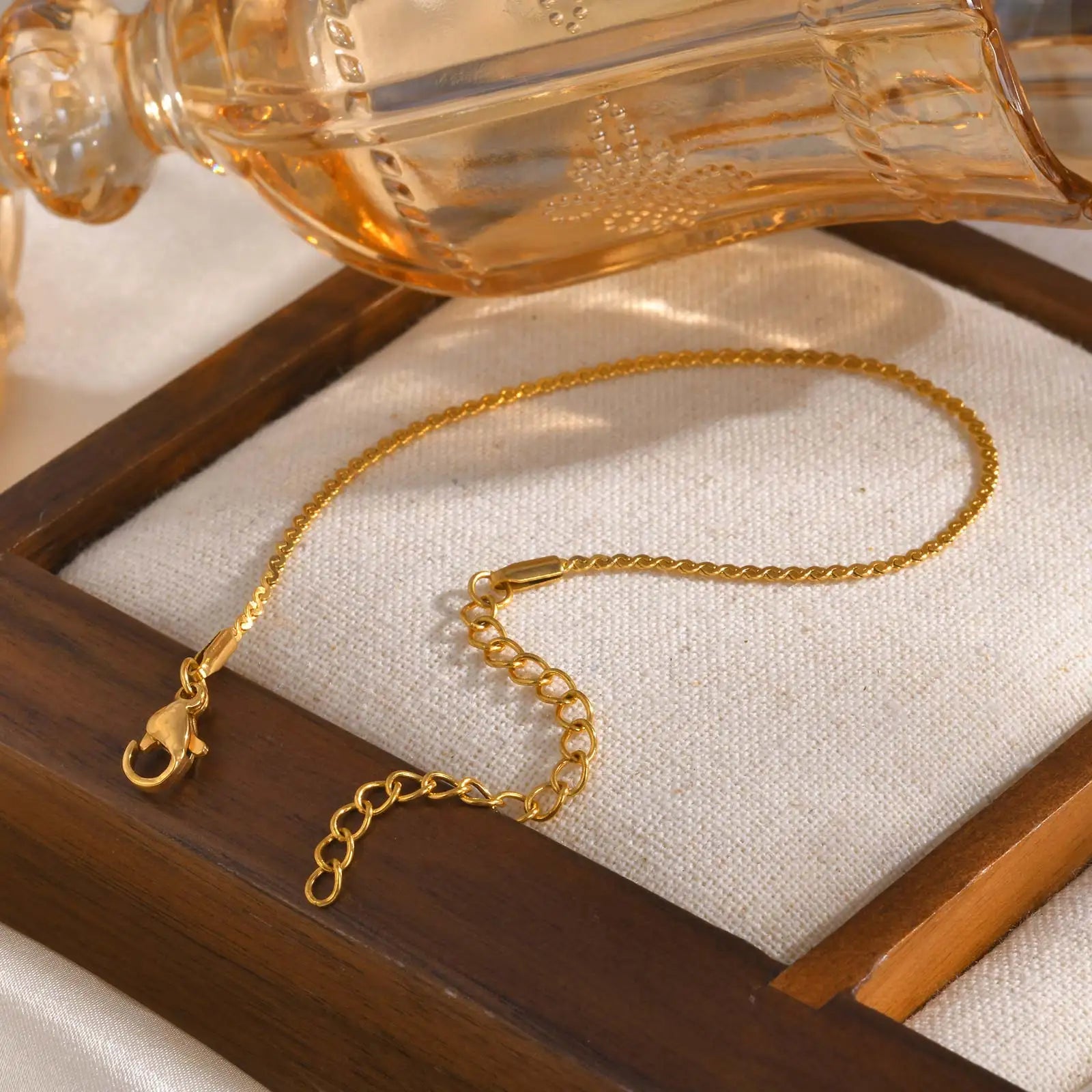 1.5MM S-shaped Chain Bracelet Stainless Steel For Women Girls Gold Plated Bracelsts Classic Jewelry Gifts