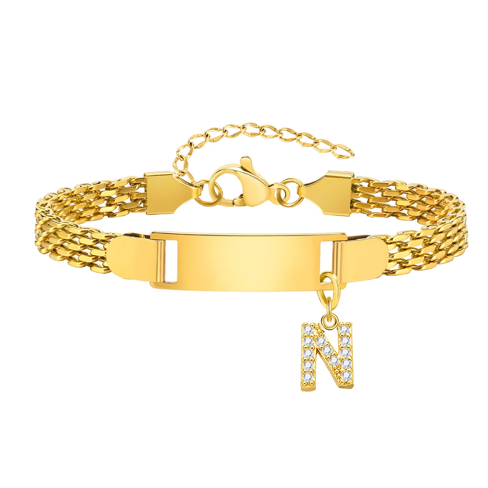 Free Custom Name Date Bracelet for Baby Women,Initial A-Z Letter Pendant Watch Strap Bracelets,Personalized Jewelry Gift