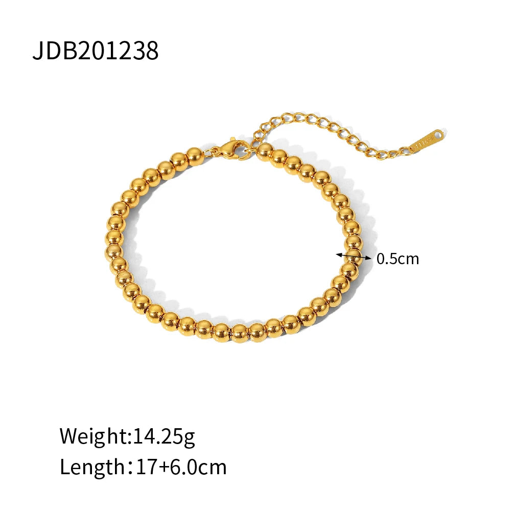 Uworld Classic Exquisite Chain Stainless Steel Stylish Bracelet Women Trendy Summer Charm Gold Color Jewelry pulseras de mujer