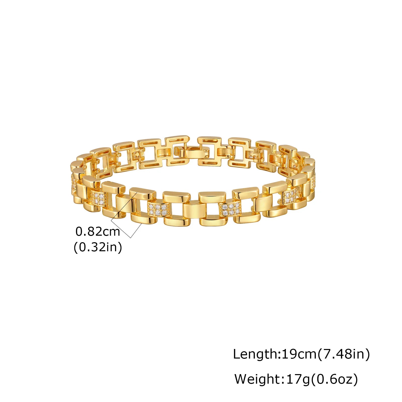 Luxurious Zircon Bracelet With for Women,High-Quality Gold Plated Teardrop-shaped Strap Chain Bracelets,Fashion Charm Jewelry