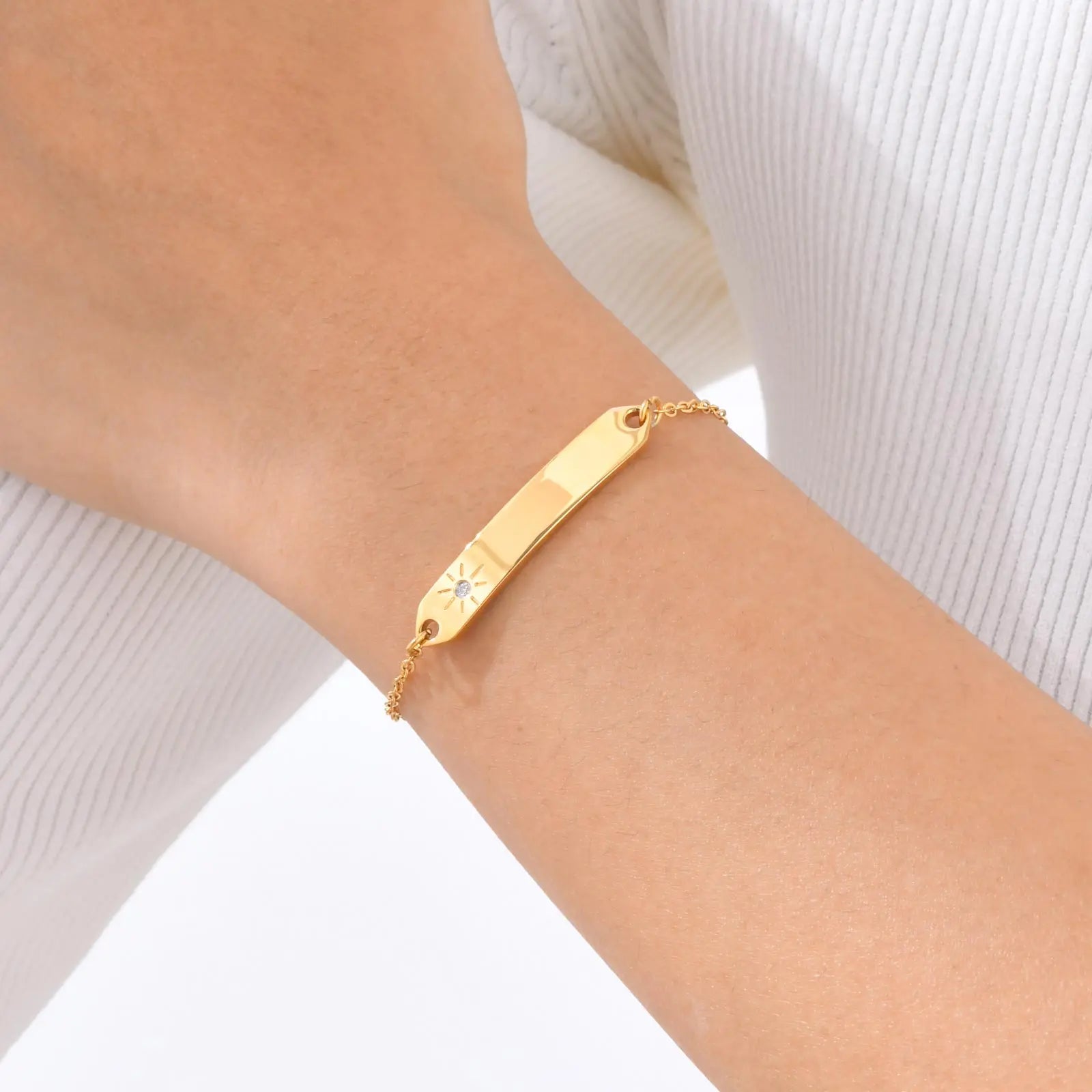 Free Custom Name Zircon Curved Bracelet for Women Stainless Steel Rolo Chain Engraving Name Date Pattern Bracelets Jewelry Gifts