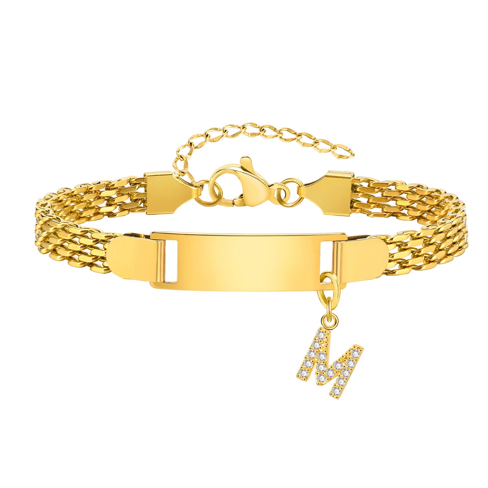 Free Custom Name Date Bracelet for Baby Women,Initial A-Z Letter Pendant Watch Strap Bracelets,Personalized Jewelry Gift