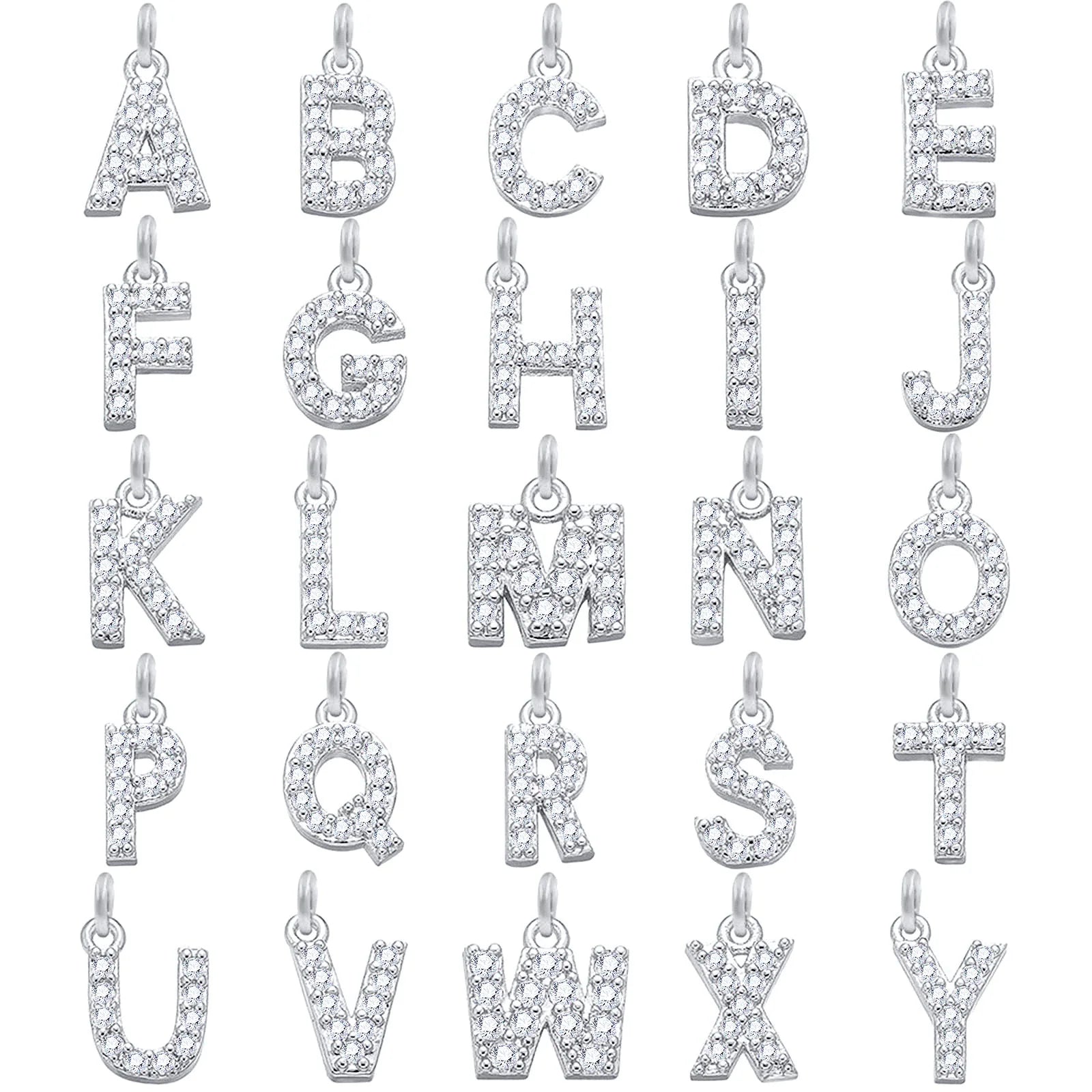 VIP Link A-Z  Intial Letter Charms for Necklace Bracelet DIY Making Accessories Alphabet Pendant