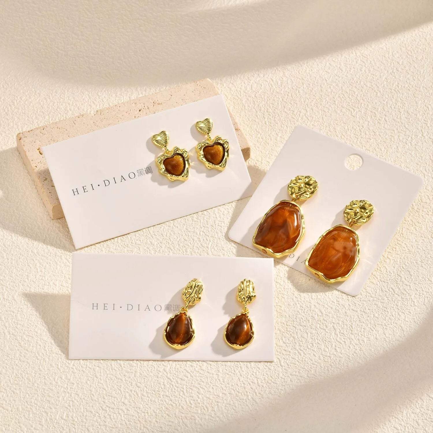 Geometry Irregularity Resin Dangle Earring, Mirad Color Bohemia Acrylic Accessories Party Jewely For Her