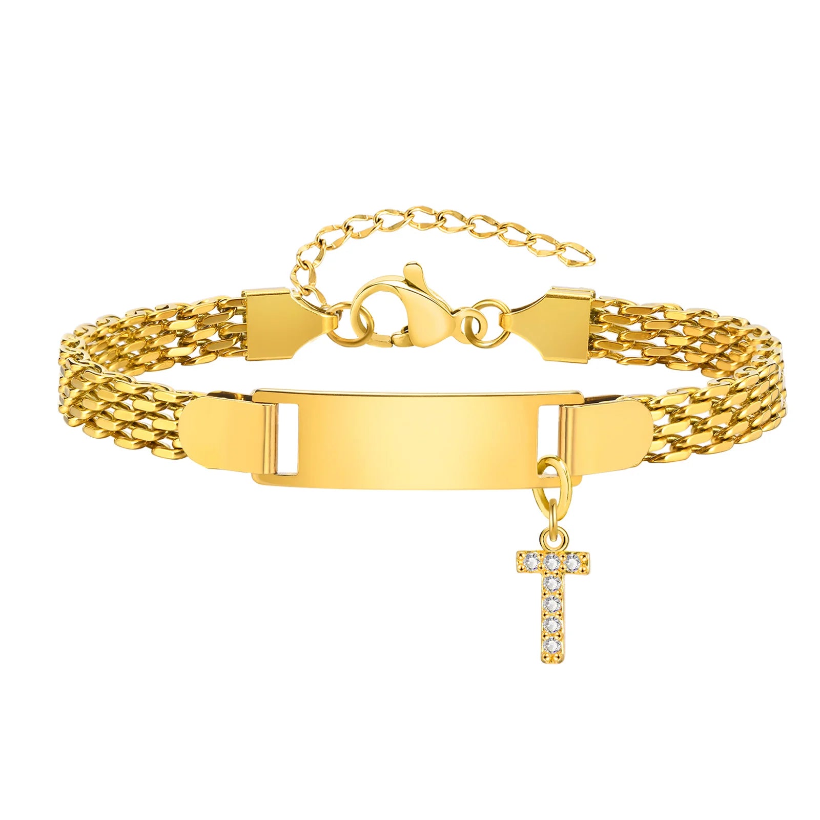 Free Custom Name Date Bracelet for Baby Women,Initial A-Z Letter Pendant Watch Strap Bracelets,Personalized Jewelry Gift