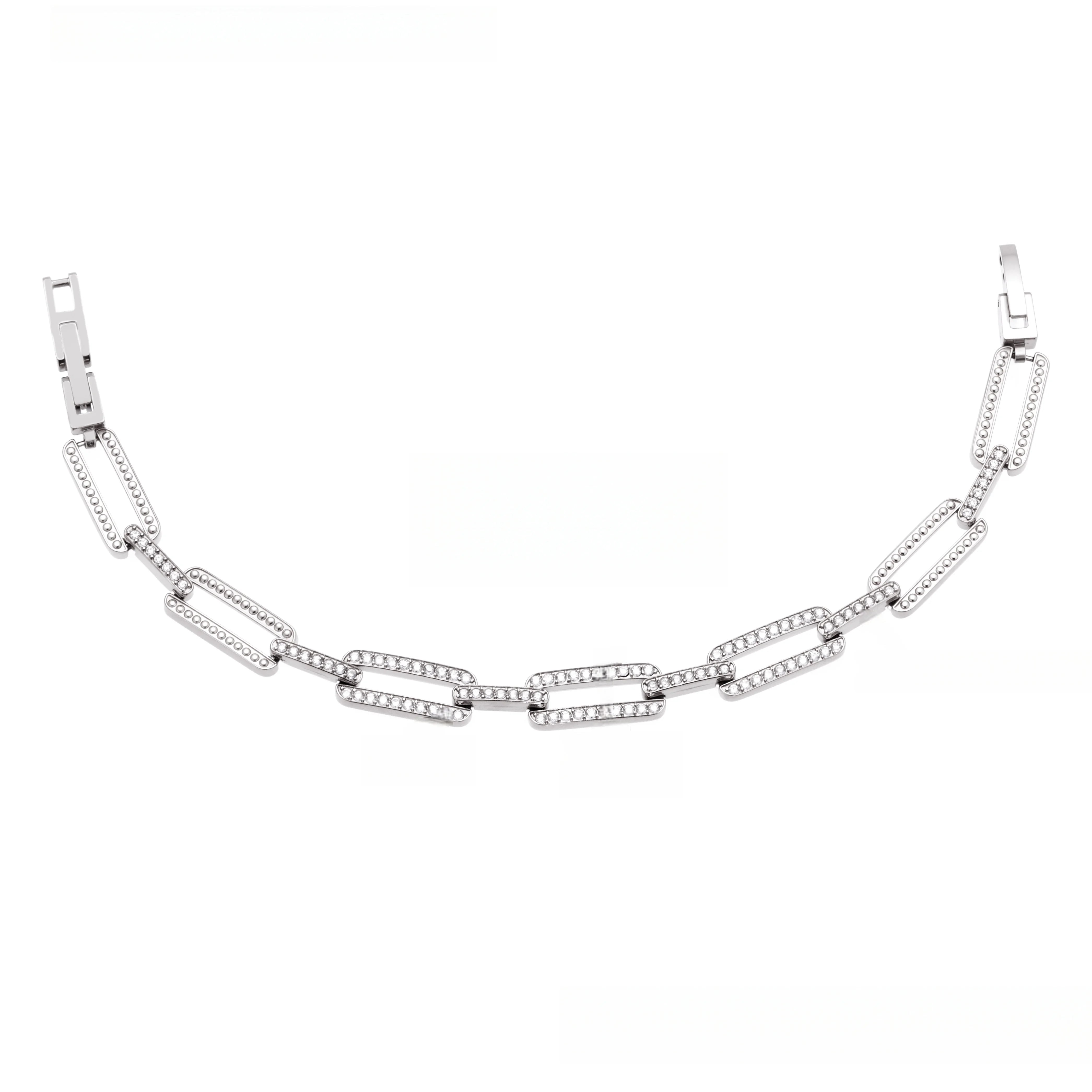 Nivora Stainless Steel Metal Beads Chain Bracelets For Women Scallop Pendant Zircon Charm Wedding Bracelets Jewelry