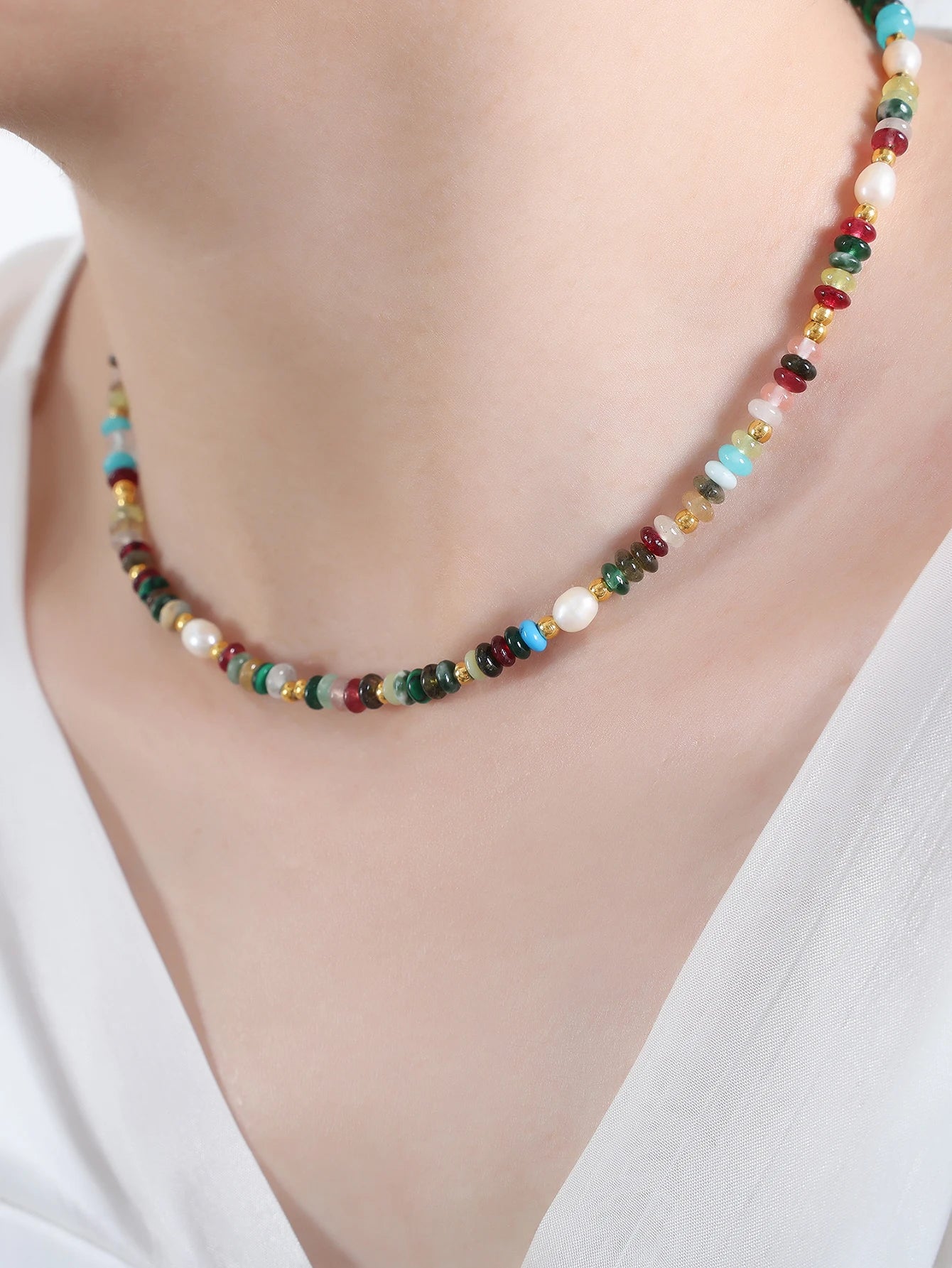 Nivora Irregular Freshwater Pearl Necklaces Bracelets For Women Stainless Steel Strand Beads Stone Choker Women Handmade Jewelry