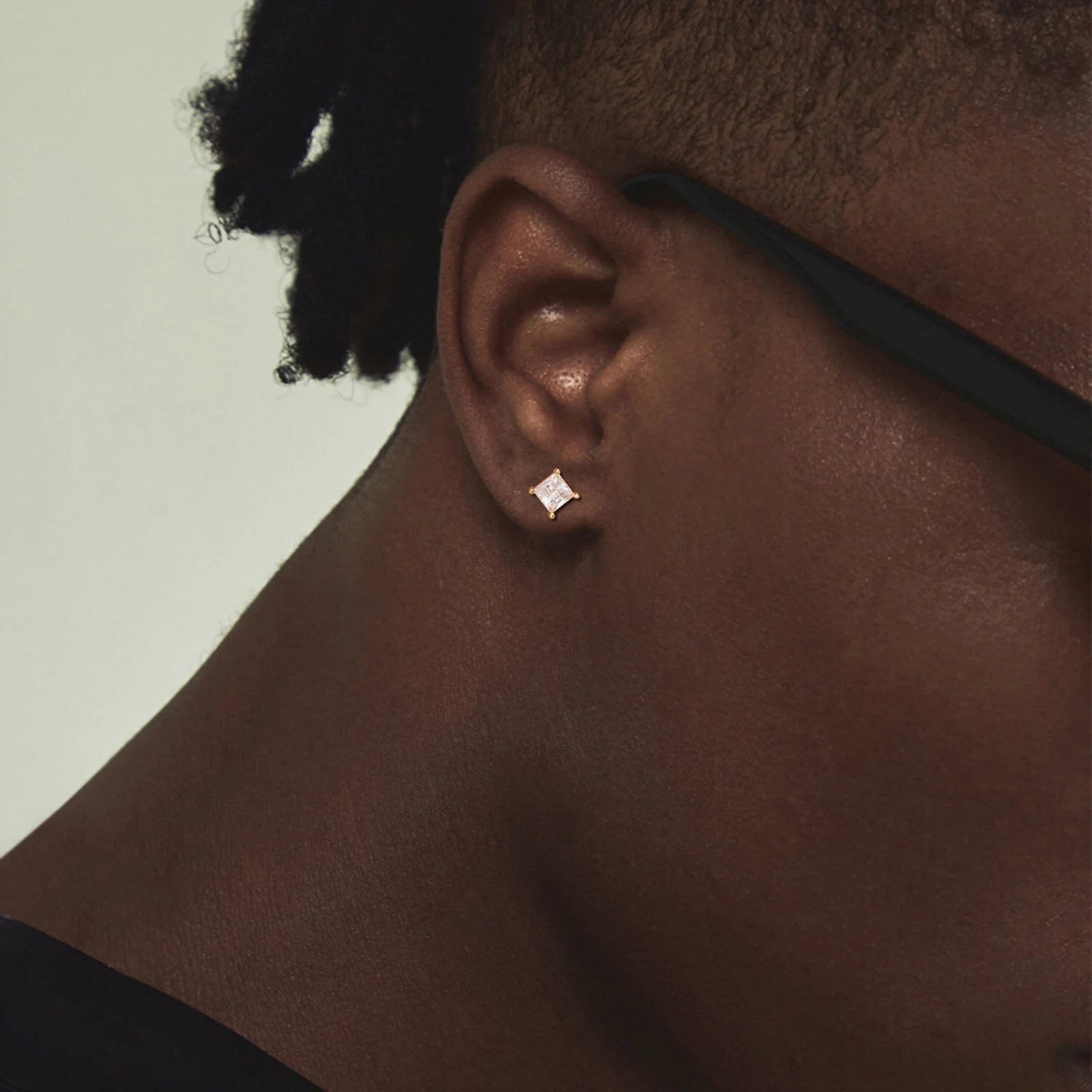 Trendy CZ Stone Metal Unisex Geometric Stud Earrings For Women Men, Luxury Bling AAA Cubic Zirconia Earring Ear Jewelry Gifts