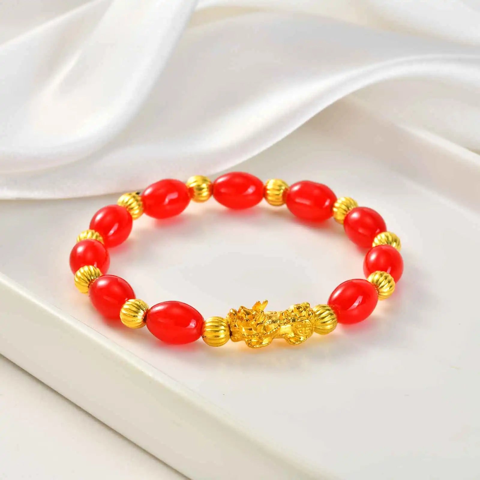 Pixiu Guardian Beads Bracelet for Women,Bring Luck Wealth Strand Bracelets,Wristband Lucky Wealthy Bangle Jewelry Gift Wholesale