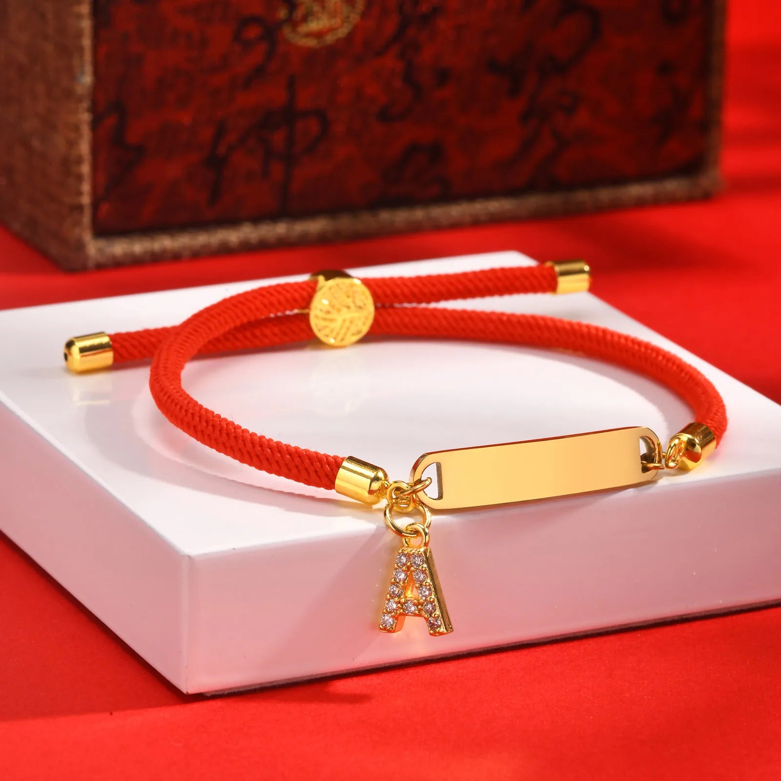 Free Custom Name Bracelet Initial A-Z Letter Pendant Personalized Engraved Name Bangles for Couple Anniversary Jewelry Gift