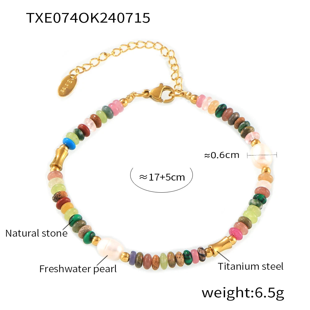 Nivora Irregular Freshwater Pearl Necklaces Bracelets For Women Stainless Steel Strand Beads Stone Choker Women Handmade Jewelry