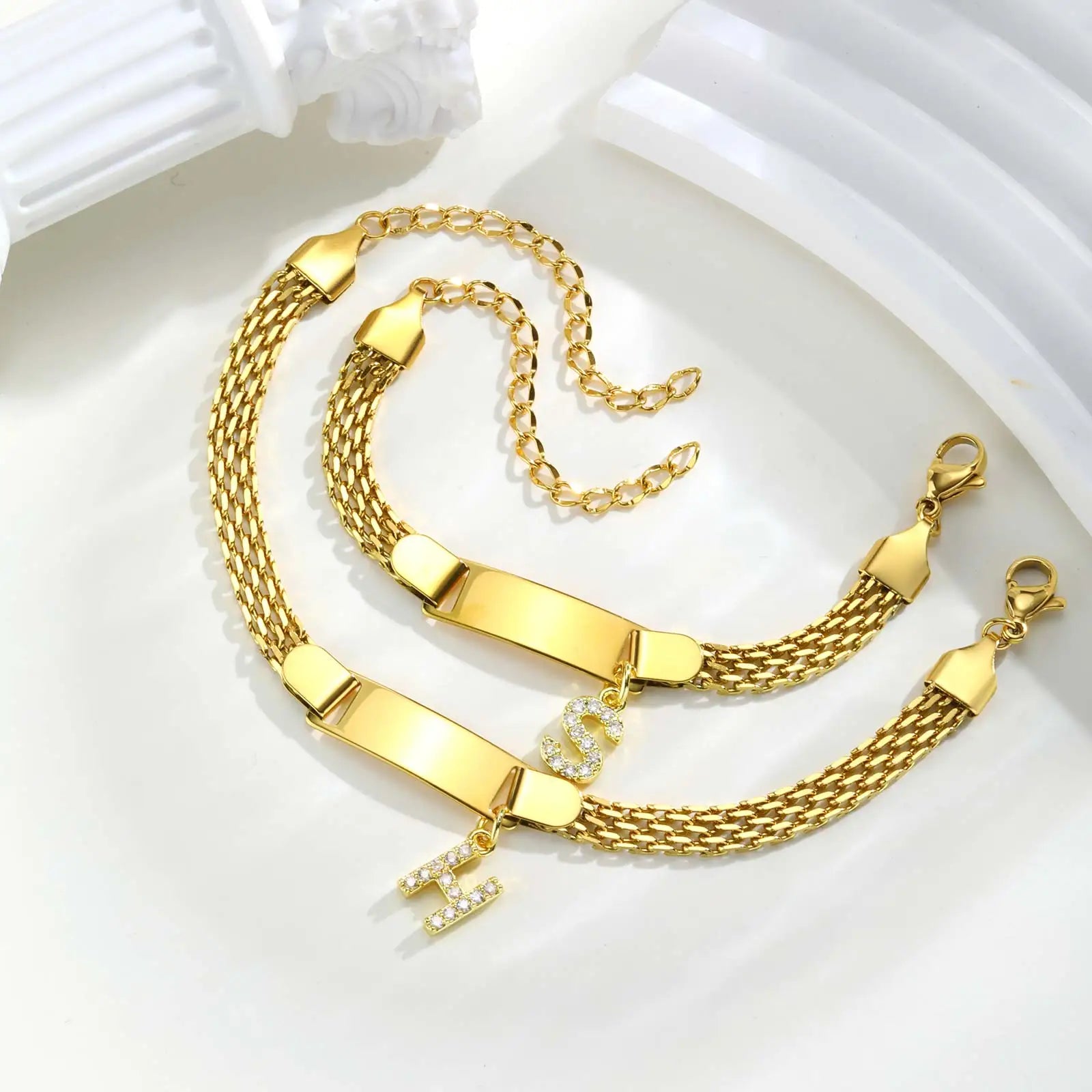 Free Custom Name Date Bracelet for Baby Women,Initial A-Z Letter Pendant Watch Strap Bracelets,Personalized Jewelry Gift