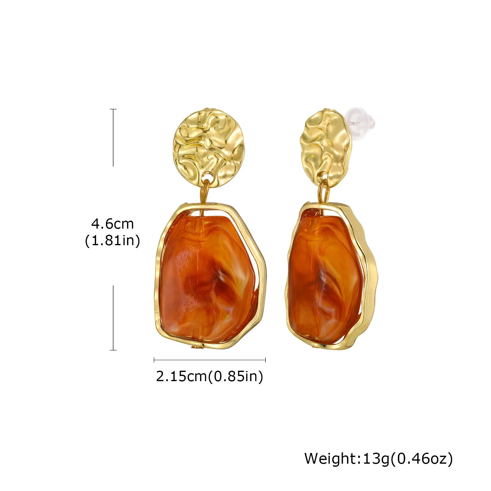 Geometry Irregularity Resin Dangle Earring, Mirad Color Bohemia Acrylic Accessories Party Jewely For Her