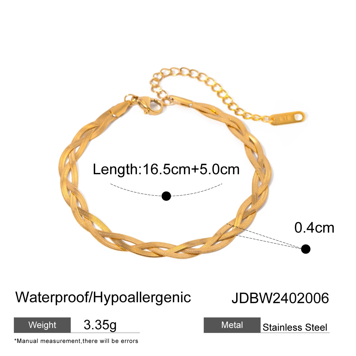 Uworld Classic Exquisite Chain Stainless Steel Stylish Bracelet Women Trendy Summer Charm Gold Color Jewelry pulseras de mujer